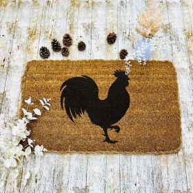 Chicken Doormat - Cock & Hen Design