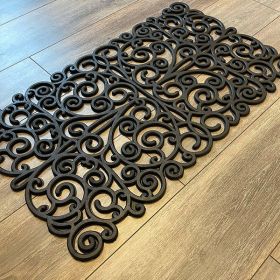 Scroll Rectangular Outdoor Rubber Doormat