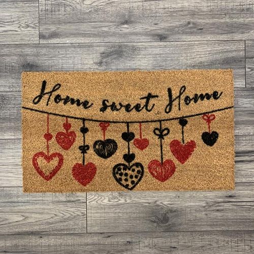 Home Sweet Home Astroturf Door Mat Housewarming Card on 100% Recycled Paper  