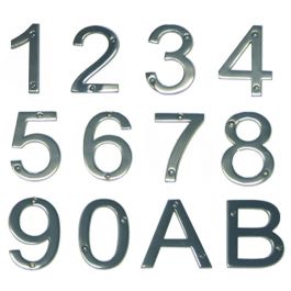 Modern House Numbers | Chrome Finish Large Size