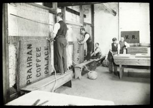 Victorian Men making Traditional Coir Door Mats