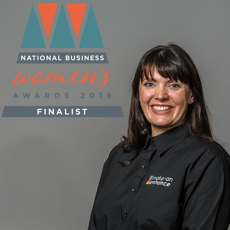 National Business Women’s Awards - Sam Burlton - Make An Entrance Director as finalist