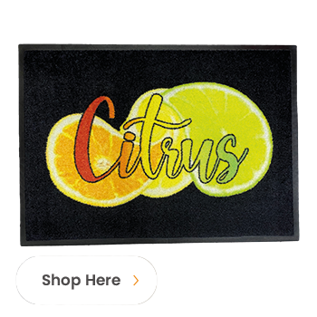 New Personalised Indoor Carpet Doormat Range-Citrus